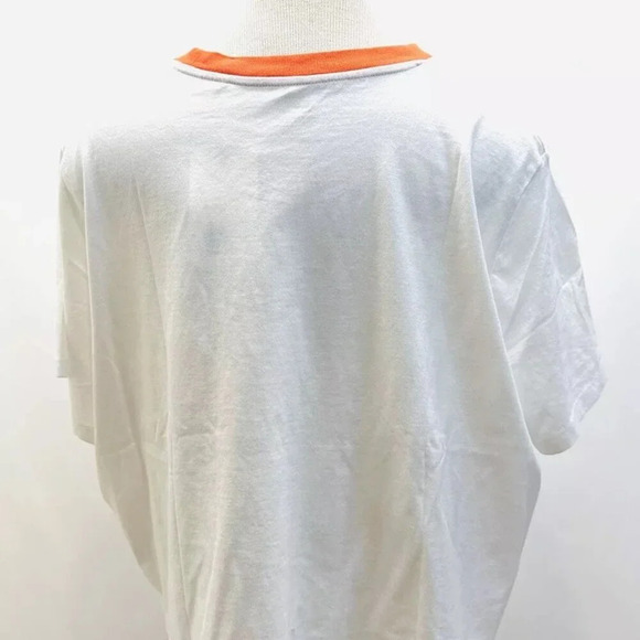 NWT LEVI'S Women Short Sleeve Pullover Round High Neck White Cropped Top Size 2X - Picture 6 of 9